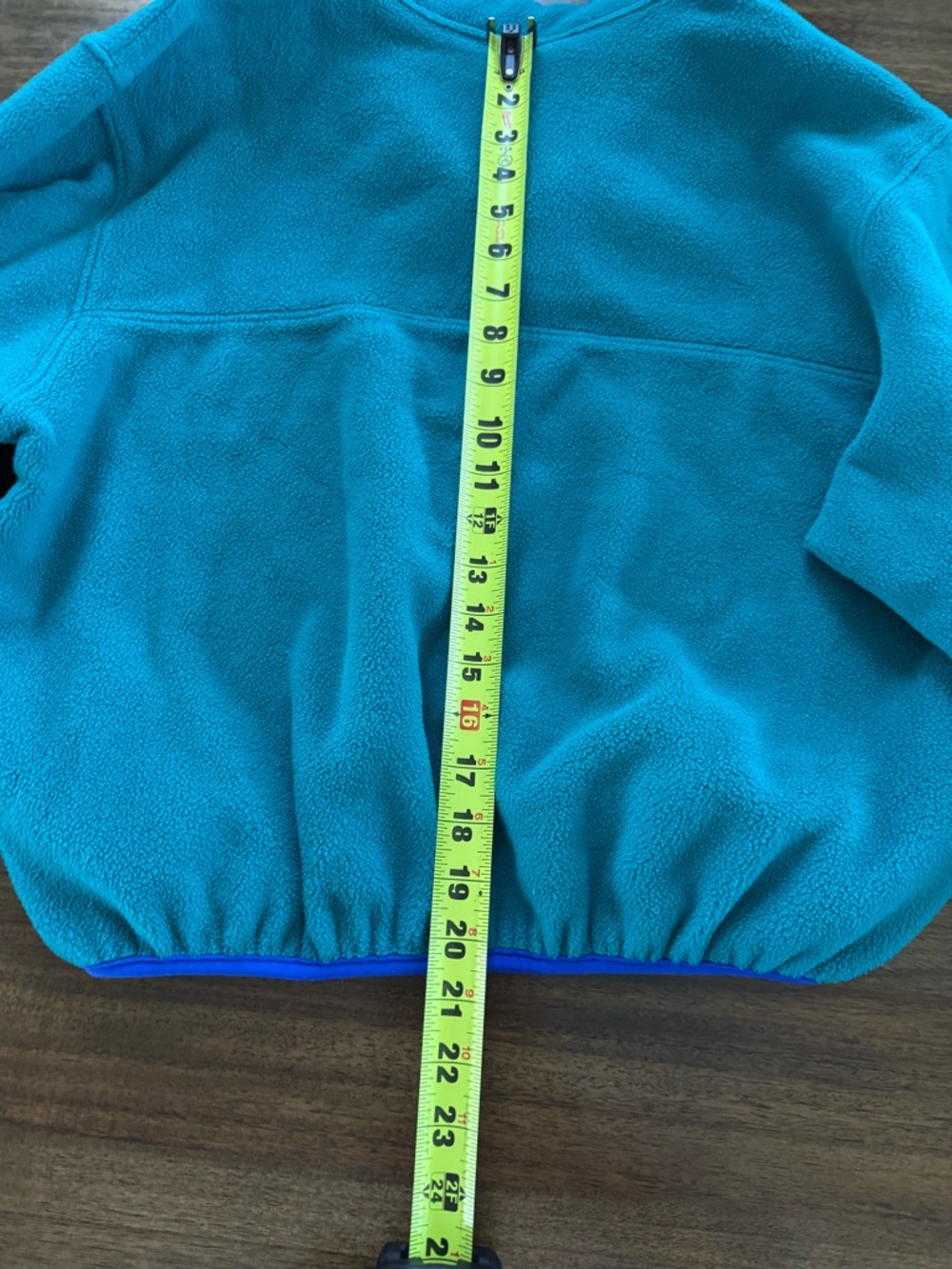 Vintage L.L. Bean Teal snap Fleece Pullover Jacket with Purple Trim USA MEDIUM - Picture 7 of 7